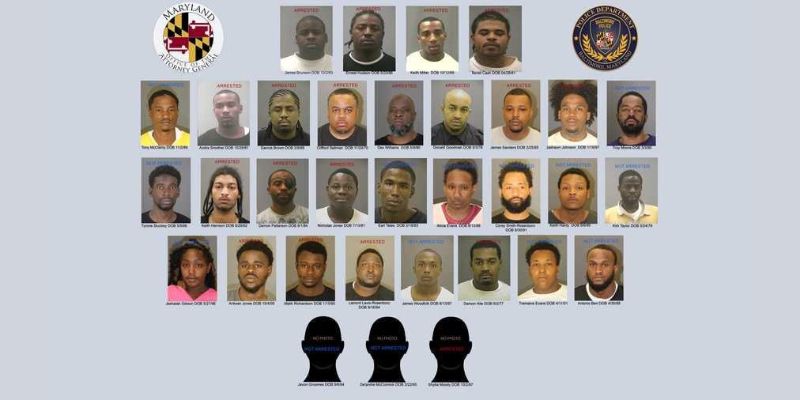 33 charged with drug, violence offenses in massive Baltimore gang takedown